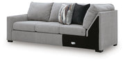 Lakepoint Nickel Left-Arm Facing Sofa with Corner Wedge - 6680448