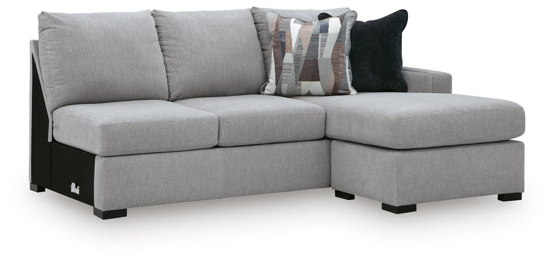 Lakepoint Nickel Right-Arm Facing Sofa Chaise - 6680403