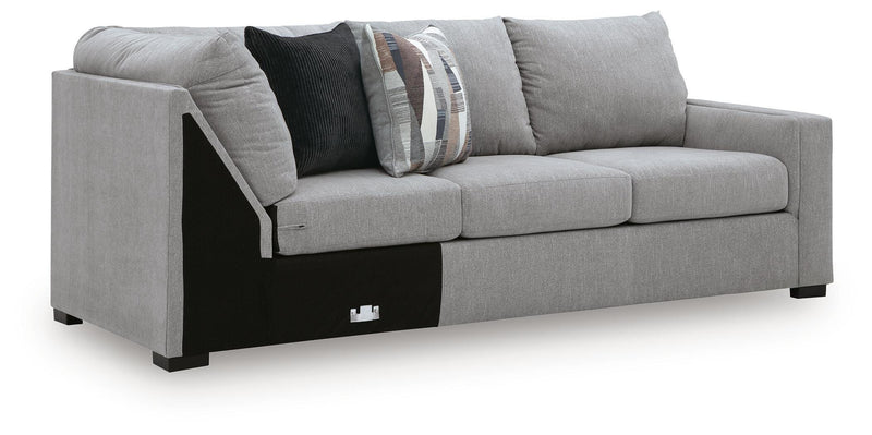 Lakepoint Nickel Right-Arm Facing Sofa with Corner Wedge - 6680449