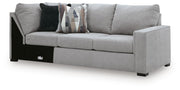 Lakepoint Nickel Right-Arm Facing Sofa with Corner Wedge - 6680449