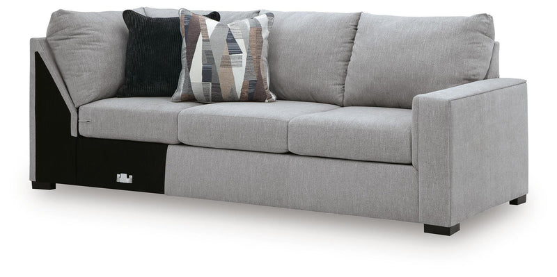 Lakepoint Nickel Right-Arm Facing Sofa with Corner Wedge - 6680449