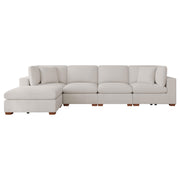Lakeview 5-piece Upholstered Modular Sectional Sofa Ivory - 551461-SETB