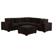 Lakeview 6-piece Upholstered Modular Sectional Chocolate - 551464-SET