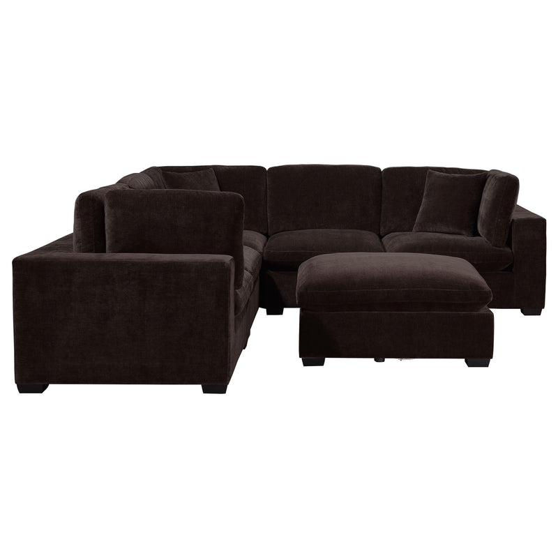 Lakeview 6-piece Upholstered Modular Sectional Chocolate - 551464-SET