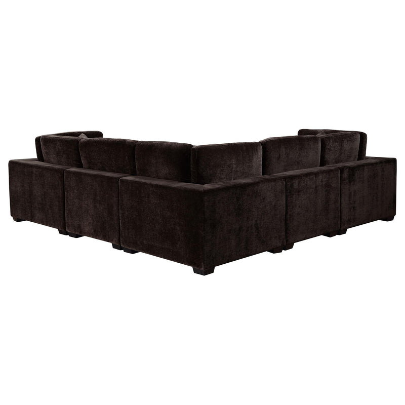 Lakeview 6-piece Upholstered Modular Sectional Chocolate - 551464-SET