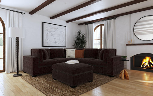 Lakeview 6-piece Upholstered Modular Sectional Chocolate - 551464-SETA