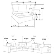 Lakeview 6-piece Upholstered Modular Sectional Sofa Ivory - 551461-SET
