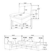 Lakeview 6-piece Upholstered Modular Sectional Sofa Ivory - 551461-SET
