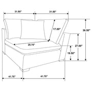 Lakeview 6-piece Upholstered Modular Sectional Sofa Ivory - 551461-SETA