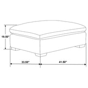 Lakeview Rectangular Upholstered Ottoman Ivory - 551463