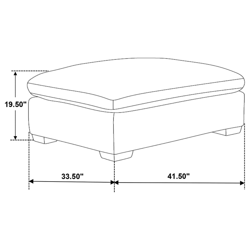 Lakeview Rectangular Upholstered Ottoman Ivory - 551463