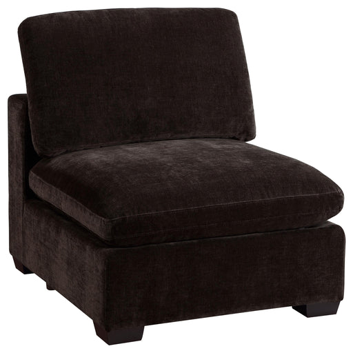 Lakeview Upholstered Armless Chair Dark Chocolate - 551464