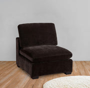 Lakeview Upholstered Armless Chair Dark Chocolate - 551464