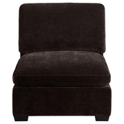 Lakeview Upholstered Armless Chair Dark Chocolate - 551464