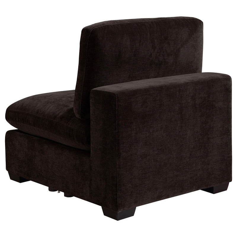 Lakeview Upholstered Armless Chair Dark Chocolate - 551464