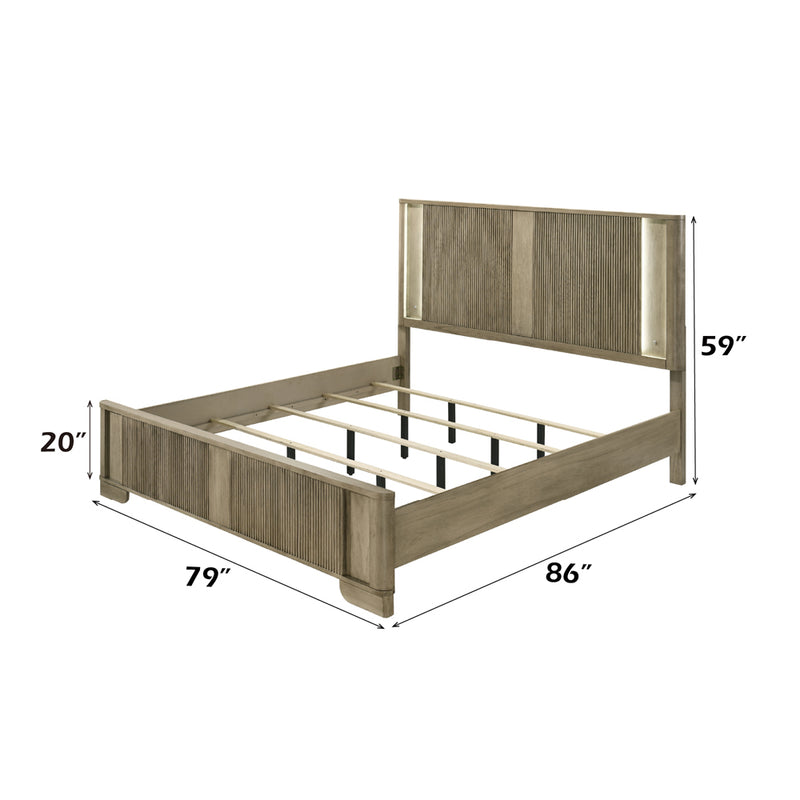 Lakkari Eastern King Bed w/LED - BD04871EK