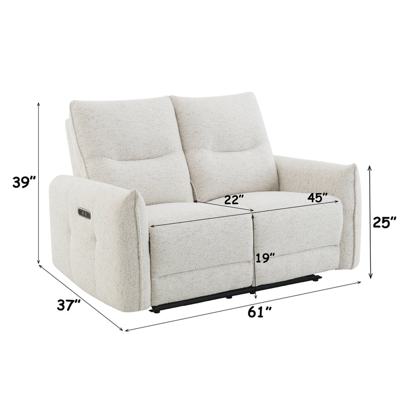 Lalisa Power Motion Loveseat w/USB Port - LV04781