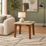 Lana - 3PC Beige & Brown Coffee Table Set, Coffee Table and 2 End Tables - T614-3PC-Set