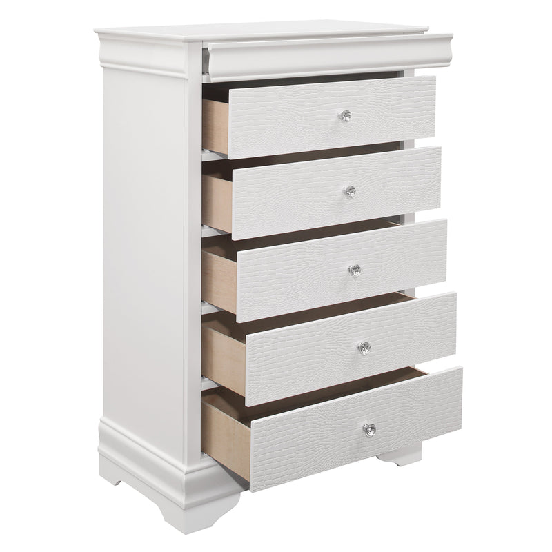 Lana White LED Upholstered Panel Bedroom Set - Gate FurnitureBedroom Set