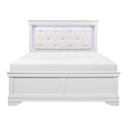 Lana White LED Upholstered Panel Bedroom Set - Gate FurnitureBedroom Set