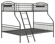 Lanceburg Gray Twin over Full Bunk Bed with Ladder - PCB400-56