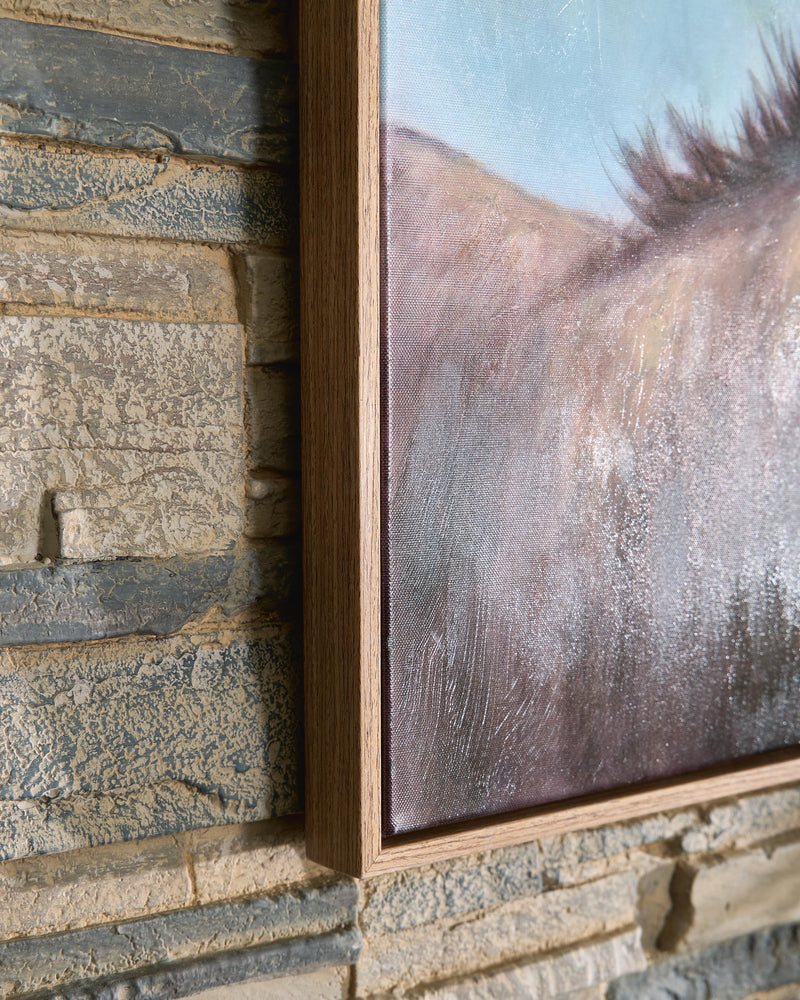 Landerton Brown/Blue/White Wall Art - A8000488
