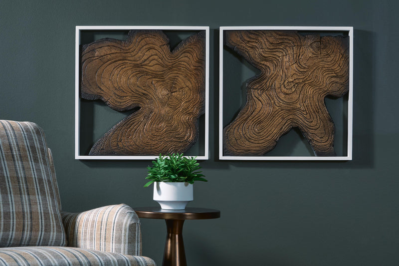 Landley Brown/White Wall Decor (Set of 2) - A8010465