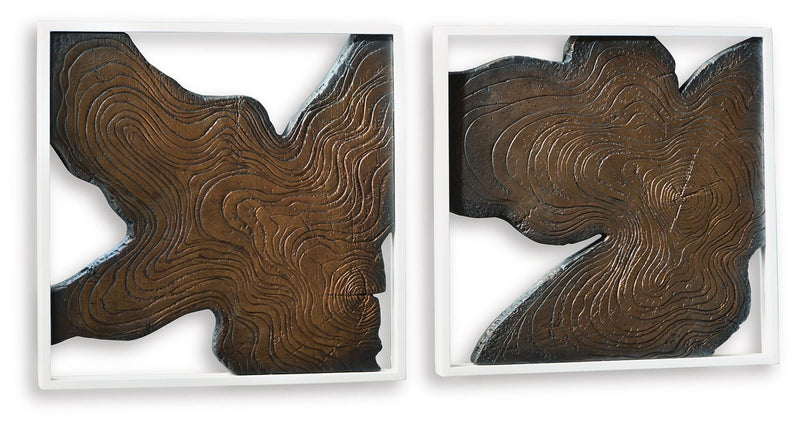 Landley Brown/White Wall Decor (Set of 2) - A8010465