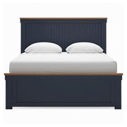 Landocken Brown/Blue Queen Panel Bed, Dresser and Mirror - B414B11