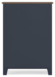 Landocken Brown/Blue Twin Panel Bed, Dresser, Chest and Nightstand - B414B20