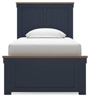 Landocken Brown/Blue Twin Panel Bed, Dresser, Chest and Nightstand - B414B20