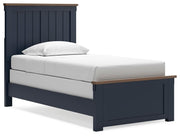 Landocken Brown/Blue Twin Panel Bed, Dresser, Chest and Nightstand - B414B20