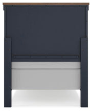 Landocken Brown/Blue Twin Panel Bed, Dresser, Chest and Nightstand - B414B20