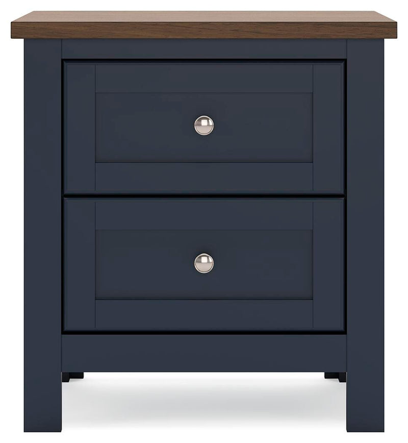 Landocken Brown/Blue Twin Panel Bed, Dresser, Chest and Nightstand - B414B20