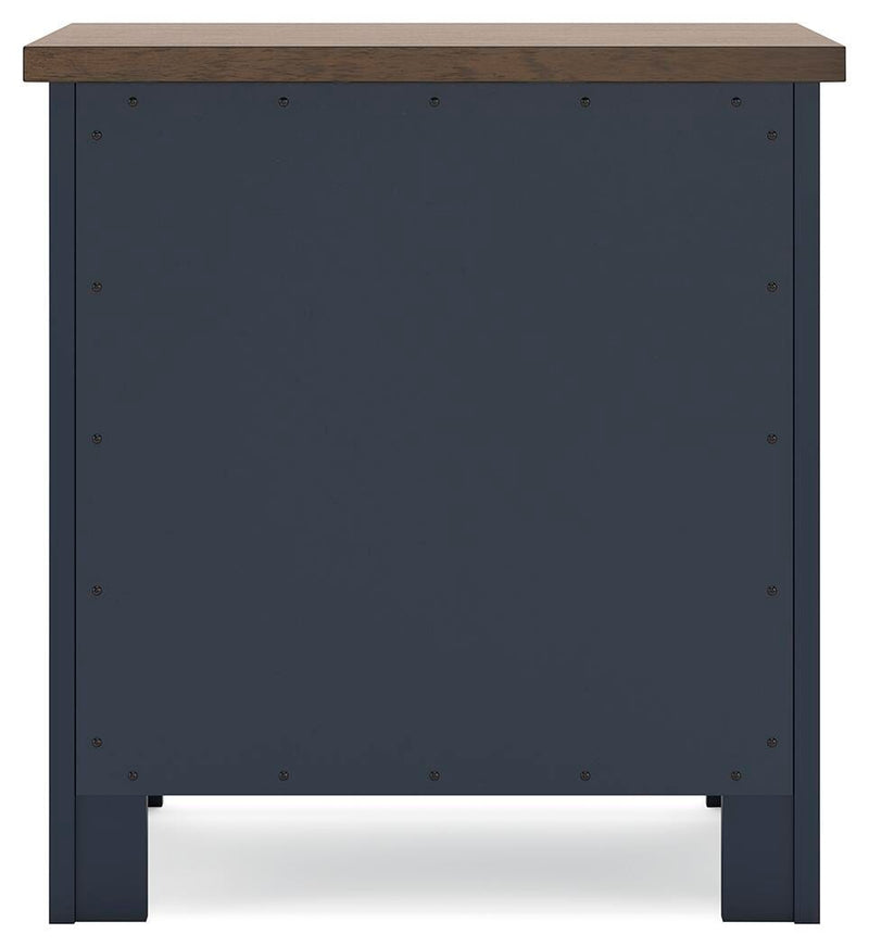 Landocken Brown/Blue Twin Panel Bed, Dresser, Chest and Nightstand - B414B20