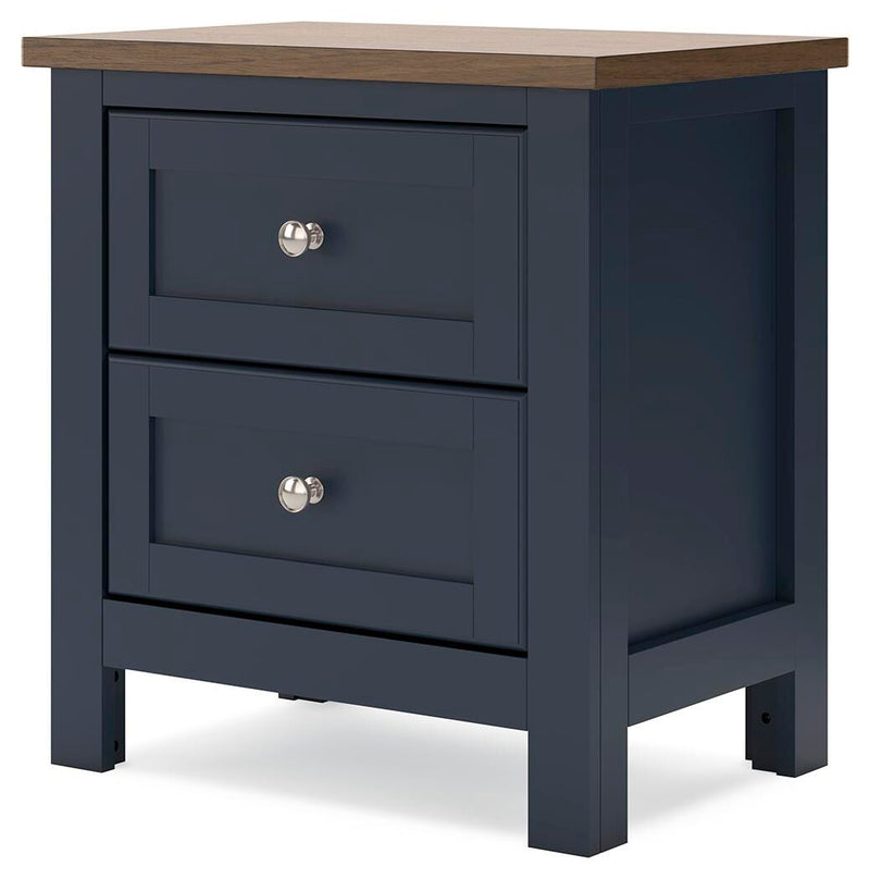 Landocken Brown/Blue Twin Panel Bed, Dresser, Chest and Nightstand - B414B20