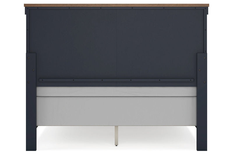 Landocken Brown/Blue Queen Panel Bed - Gate FurnitureQueen Bed