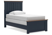 Landocken Brown/Blue Youth Panel Bedroom Set - Gate FurnitureYouth Bedroom Set