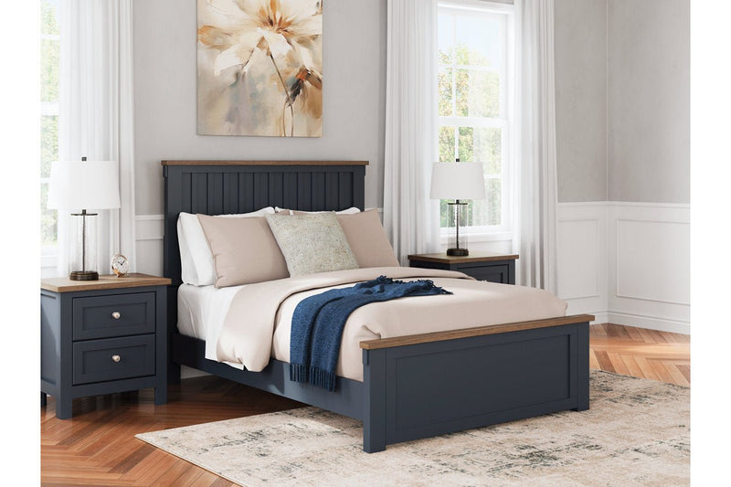 Landocken Brown/Blue Youth Panel Bedroom Set - Gate FurnitureYouth Bedroom Set