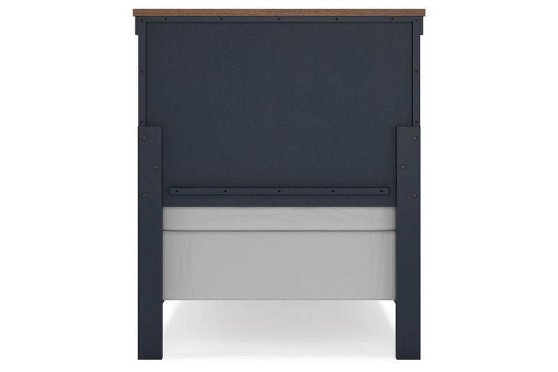 Landocken Brown/Blue Youth Panel Bedroom Set - Gate FurnitureYouth Bedroom Set