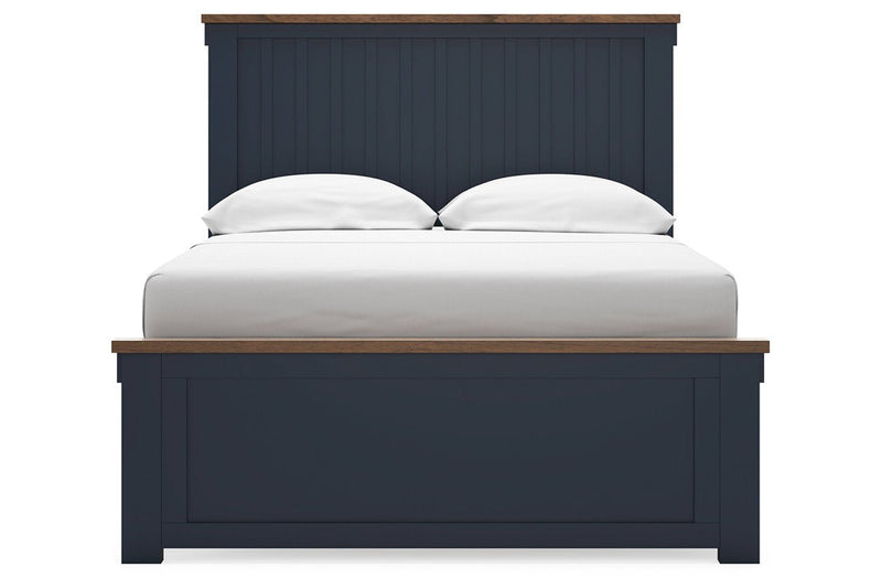 Landocken Brown/Blue Youth Panel Bedroom Set - Gate FurnitureYouth Bedroom Set