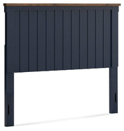 Landocken Full Panel Headboard and Dresser in Brown/Blue - PKG020599