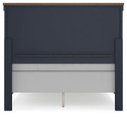 Landocken Full Panel Headboard and Dresser in Brown/Blue - PKG020599