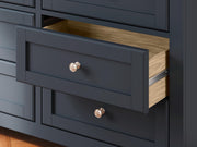 Landocken Full Panel Headboard and Dresser in Brown/Blue - PKG020599
