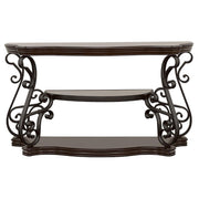 Laney Scrollwork Entryway Sofa Console Table Deep Merlot - 702449