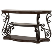 Laney Scrollwork Entryway Sofa Console Table Deep Merlot - 702449