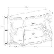 Laney Scrollwork Entryway Sofa Console Table Deep Merlot - 702449