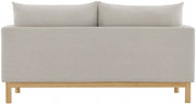 Langham 66" Linen Textured Fabric Upholstered Loveseat in Beige - 157Beige-L