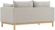 Langham 66" Linen Textured Fabric Upholstered Loveseat in Beige - 157Beige-L