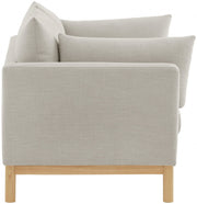 Langham 66" Linen Textured Fabric Upholstered Loveseat in Beige - 157Beige-L